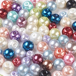 Glass Pearl Beads, Round, Mixed Color, 3~16mm, Hole: 1~1.6mm(X-HY-XCP0002-01)