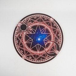 Constellation Wood Tarot Card Pad, Divination Mat, Altar Plate, Dowsing Pendulum Boards, Star, 250x6mm(PW-WG92878-02)