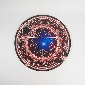 Constellation Wood Tarot Card Pad, Divination Mat, Altar Plate, Dowsing Pendulum Boards, Star, 250x6mm