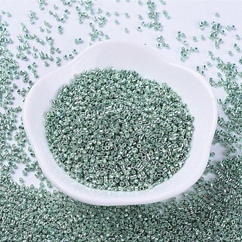 MIYUKI Delica Beads, Cylinder, Japanese Seed Beads, 11/0, (DB0415) Galvanized Turquoise Green, 1.3x1.6mm, Hole: 0.8mm, about 2000pcs/bottle, 10g/bottle