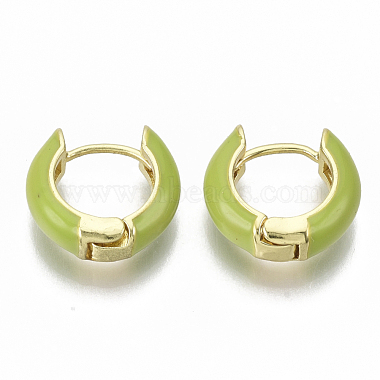 Laiton Huggie boucles d'oreilles(EJEW-S209-01C)-2