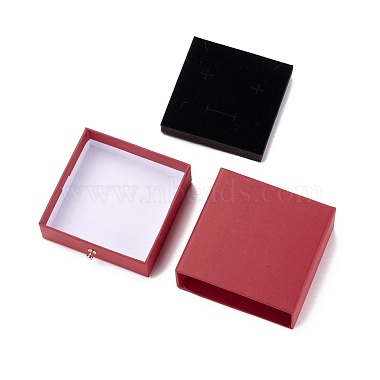 Boîte à bijoux à tiroir en papier carré(CON-C011-03B-02)-3