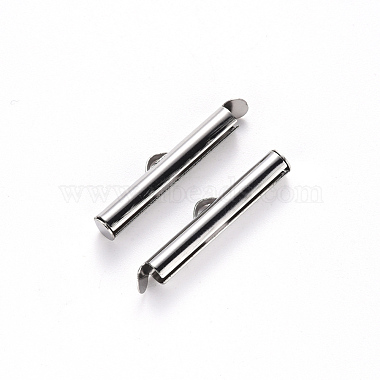 304 Stainless Steel Slide On End Clasp Tubes(STAS-S115-01H-P)-2