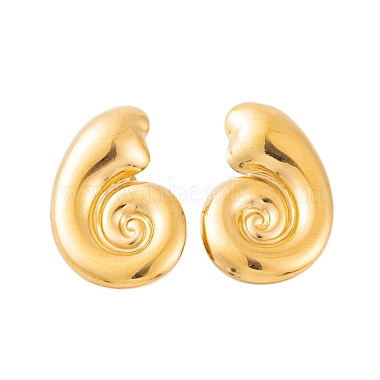 Shell Shape 304 Stainless Steel Stud Earrings