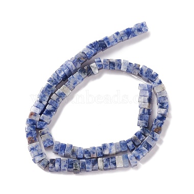 Natürliche blaue Fleck Jaspis Perlen Stränge(G-K326-04)-3