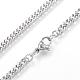 304 Stainless Steel Curb Chain Necklaces(NJEW-G271-07P)-2