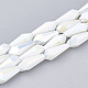 Electroplate Opaque Solid Color Glass Beads Strands(EGLA-T008-12-M)-2