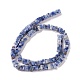 Natürliche blaue Fleck Jaspis Perlen Stränge(G-K326-04)-3