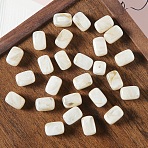Resin Beads, Imitation Gemstone Beads, Rectangle, Floral White, 12x8x8mm(PW-WG49BAB-04)
