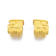 Alloy European Beads, Large Hole Beads, Train, Matte Gold Color, 10x10.5x8.5mm, Hole: 4.5mm(FIND-A017-40MG)