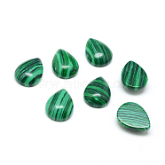 Synthetic Malachite Gemstone Cabochons, teardrop, 25x18x6mm(G-T024-18x25mm-03)