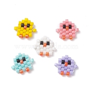 Handmade Japanese Seed Beads, Loom Pattern, Chick, Mixed Color, 9x10x2mm(SEED-CP00009)