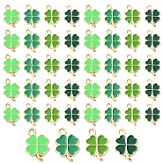 20Pcs 4 Styles Rack Plating Alloy Enamel Pendants, Cadmium Free & Nickel Free & Lead Free, Clover, Mixed Color, 19x11~13x~1.55mm, Hole: 1.6~2mm, 5pcs/style(FIND-YW0004-75)