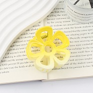 Gradient Hollow Flower Plastic Claw Hair Clips, Hair Accessories for Women Girl, Yellow, 65x60mm(PW-WG87417-02)