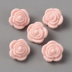 Food Grade Eco-Friendly Silicone Beads, Rose, Pink, 20.5x12.5mm, Hole: 2mm(FIND-WH0125-43L)