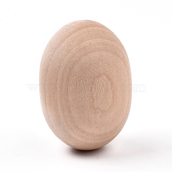 Unfinished Blank Wooden Easter Craft Eggs, DIY Wooden Crafts, BurlyWood, 60x42mm(DIY-L061-01)