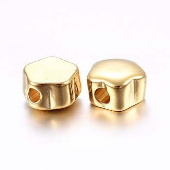 304 Stainless Steel Beads, Flower, Golden, 9x9.5x5.5mm, Hole: 2.5mm