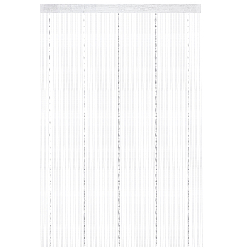 1Pc Cloth Door String Curtain, Ribbon Thread Fringe, Strip Tassels, for Room Divider, Wedding Coffee House Restaurant, White, 2000x970~1000x0.7~7.5mm