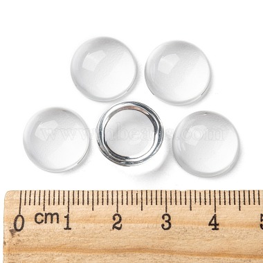 Transparent Half Round Glass Cabochons(GGLA-R027-14mm)-5