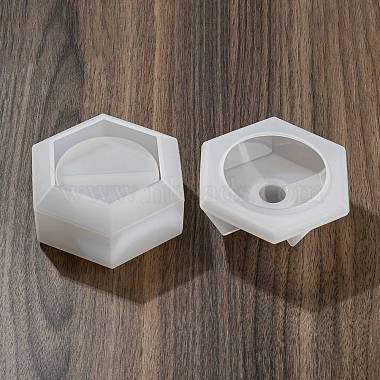 Hexagon Shape Candle Jar Molds(DIY-K073-03)-2
