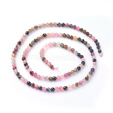 Natural Tourmaline Beads Strands(G-F619-20B-3mm)-2