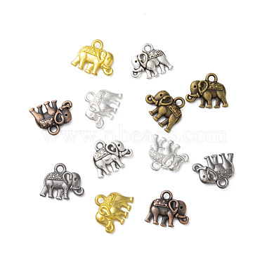Mixed Color Elephant Alloy Charms