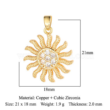 micro cuivres ouvrent pendentifs de zircons(ZIRC-OY001-54G)-2