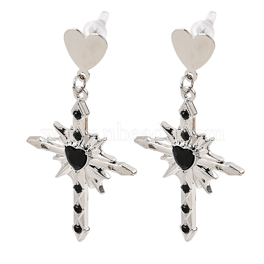 Alloy with Handmade Lampwork Stud Dangle Earrings(LA-CBA71FC-01P-A)-2