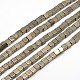 Cube Natural Pyrite Beads Strands(G-I126-17-3x3mm)-1