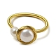 Natural Pearl Open Cuff Ring(RJEW-H220-13G)-2
