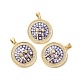 Rack Plating Brass Cubic Zirconia Pendants(KK-K385-64G)-1