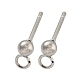 Non-Tarnish 304 Stainless Steel Stud Earring Findings(STAS-O004-10A-P)-1