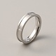 201 Stainless Steel Grooved Finger Ring for Women(RJEW-WH0009-04A-P)-1