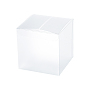 Frosted PVC Rectangle Favor Box Candy Treat Gift Box, for Wedding Party Baby Shower Packing Box, White, 9x9x9cm