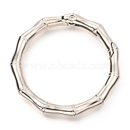 Zinc Alloy Spring Gate Rings, Polygon Ring, Platinum, 49x6mm, Inner Diameter: 38mm(PALLOY-H111-02D-P)