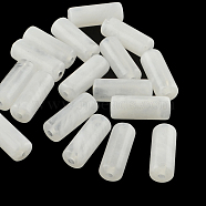 Column Imitation Gemstone Acrylic Beads, White, 20x8mm, Hole: 2mm, about 480pcs/500g(OACR-R030-11)