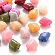 Opaque Acrylic Beads, Polygon, Mixed Color, 17.5x15.5x11mm, Hole: 2mm, about 230pcs/500g(MACR-S373-15A)