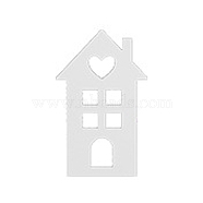 DIY House with Heart Pattern Candle Silicone Molds, for Candle Making, White, 136x90x21mm(DIY-G113-05A)