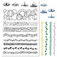 Custom PVC Plastic Clear Stamps, for DIY Scrapbooking, Photo Album Decorative, Cards Making, Stamp Sheets, Film Frame, Water Pattern, 160x110x3mm(DIY-WH0439-0022)