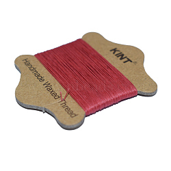 Waxed Nylon Cord, Indian Red, 0.45mm, about 21.87 yards(20m)/card(YC-E005-0.45mm-11)