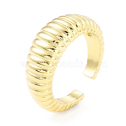 Rack Plating Brass Croissant Open Cuff Ring for Women, Cadmium Free & Lead Free, Real 18K Gold Plated, US Size 7 3/4(17.9mm)(RJEW-I083-04G)