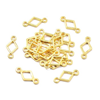 Open Back Bezel Connector Charms, For DIY UV Resin, Epoxy Resin, Pressed Flower Jewelry, Golden, Poker, Diamond, 22x10x2mm, Hole: 2.5mm