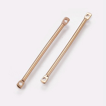 Brass Bar Links, Golden, 30x1mm, Hole: 1mm