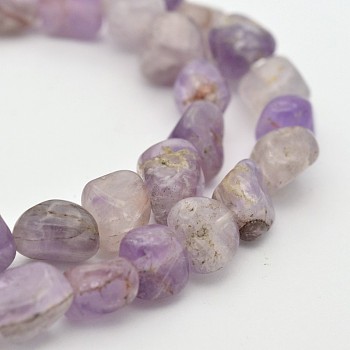 Natural Amethyst Bead Strands, Nuggets, 5~7X5~7mm, Hole: 1mm, about 15.7 inch