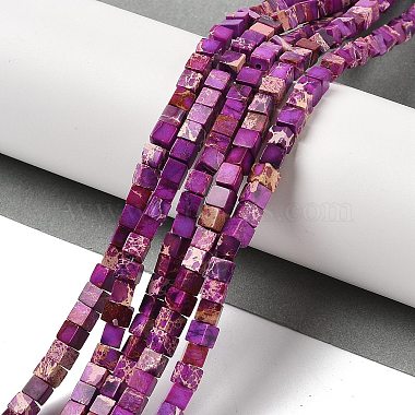 Dyed Synthetic Imperial Jasper Beads Strands(G-H087-F02-01D-1)-2