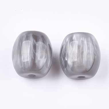 17mm LightGrey Oval Resin Beads