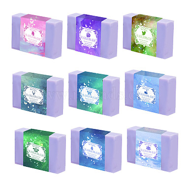 PandaHall Elite 90Pcs 9 Style Starry Sky Theeme Handmade Soap Paper Tag(DIY-PH0005-80)-3
