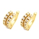 Rack Plating Brass Cubic Zirconia Cuff Earrings for Women(EJEW-K245-44G)-1