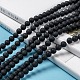 Chapelets de perles en agate noire naturelle(X-G-H056-6mm)-6