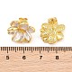 Brass Enamel Stud Earring Findings(KK-CBA58F9-01G-01)-3
